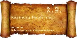Kazinczy Heléna névjegykártya